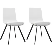 chaises longues lot de 2 en plastique blanc