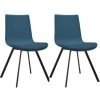 chaises longues lot de 2 en plastique bleu