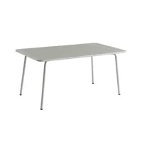 table de jardin en acier gris glacier 160x90 cm