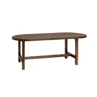 table de salle à manger en bois de sapin marron 200x75cm