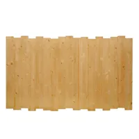 tête de lit en bois d’épicéa couleur marron clair pour lit 90 cm
