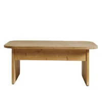 table basse élévatrice en bois de sapin couleur marron clair