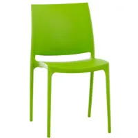 chaise de jardin empilable résistante aux uv en plastique vert