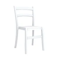 chaises de jardin empilable en plastique blanc