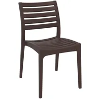 chaises de jardin empilable en plastique marron