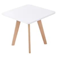 table d'appoint carrée en bois blanc