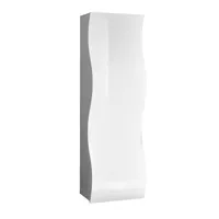 armoire avec 1 porte effet bois blanc brillant 63x40h187 cm