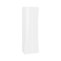 armoire polyvalente effet bois blanc brillant 63x40h187 cm