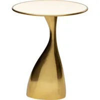 table d'appoint en aluminium crème et doré d36