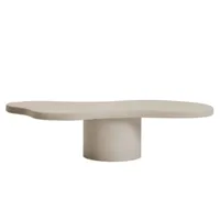 table basse microciment couleur blanc 120 cm