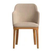 chaise avec tissu fabriqué à la main couleur brun clair