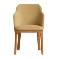 chaise avec tissu fabriqué à la main couleur moutarde