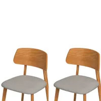 2 chaises tissu recyclé couleur gris