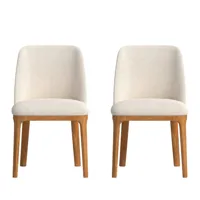 2 chaises fabriqué à la main couleur beige