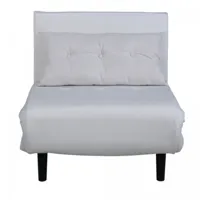 fauteuil chauffeuse en velours blanc