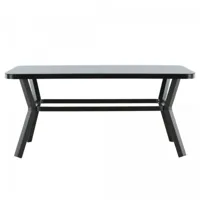 table de jardin 160x90cm en aluminium gris