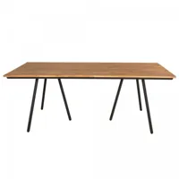 table de jardin 200x100cm en bois et métal