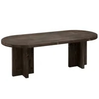 table basse en bois de sapin noir 120x40cm
