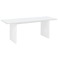table basse en bois de sapin blanc 120x45cm