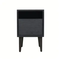 table de chevet - 1 porte noir - 55x35x32