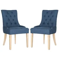 lot de 2 chaises de salle à manger en bois de bouleau, bleu