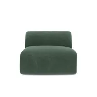 fauteuil sans accoudoirs velours texturé vert émeraude