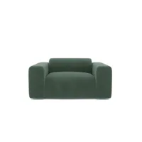 fauteuil velours texturé vert émeraude