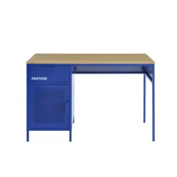bureau 1 porte 1 tiroir en métal pantone l120cm bleu klein