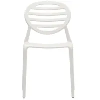 chaise de jardin en plastique blanc