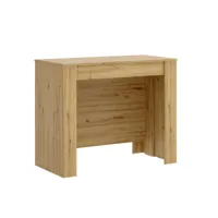 table extensible effet bois de chêne noué 54/239x90