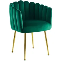 fauteuil velours vert h. assise 52,5 cm