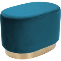 pouf bois pin bleu h. assise 43 cm
