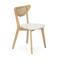 chaise rotin bois clair h. assise 47 cm
