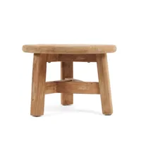 table basse en bois de teak recyclé 50x50
