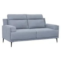 canapé 2 places en tissu gris