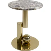 table d'appoint en pierre d'agate et acier doré