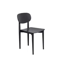 chaise en bois de hêtre massif noir