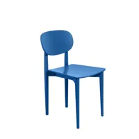 chaise en bois de hêtre massif bleu prusse