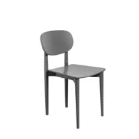 chaise en bois de hêtre massif gris chaud