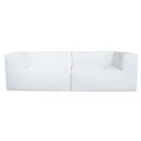 canapé modulable - déhoussable 3 places- blanc - extérieur