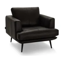 fauteuil en cuir noir
