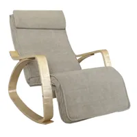 fauteuil à bascule rembourré beige