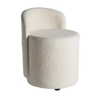 fauteuil en coton bouclé, de couleur blanc, 48x50x63 cm