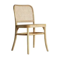 chaise en bois d´orme marron 45x52x81 cm