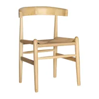 chaise en bois d´orme marron 54x50x79 cm