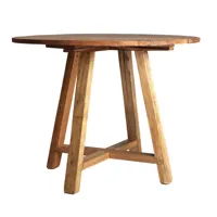 table salon en bois de mahogany marron 100x100x75 cm