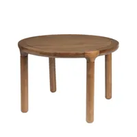 table basse ronde en bois d60cm bois foncé