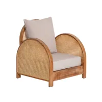 fauteuil en bois marron 70 cm
