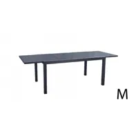 table extensible "fidji" aluminium et verre