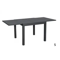 table extensible "hanae"" 90/180x90 aluminium - 4 à 6 personnes"